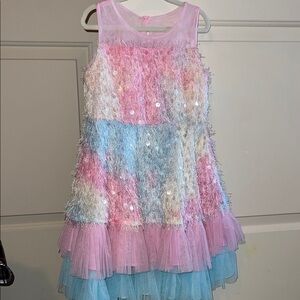Bonnie Jean Pink and Blue Formal Kids Dress